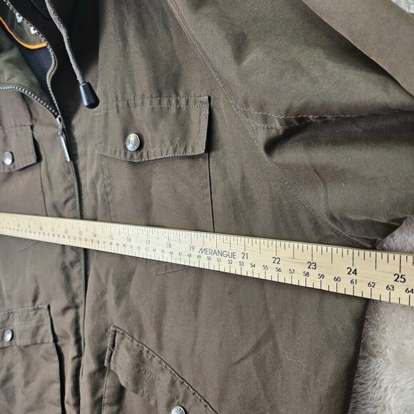 Levi's Military Field Jacket Coat Mens Sz L Green Khaki Cargo Pocket Long Sleeve - Picture 3 of 10